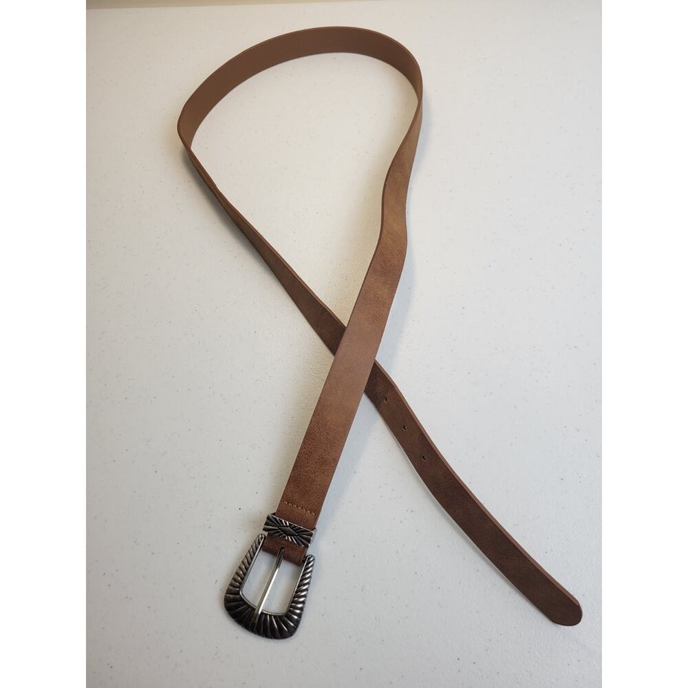 Cowgirl Western‎ Belt Faux Leather Brown Punk Boho Rodeo Women's Size 20